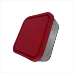 Glass casserole, square, Eljado, capacity 1.05 l, plastic cover